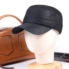 Женские мужские унисекс натуральная кожа плоские военные бейсбольные шапки для гольфа/кепки регулируемые