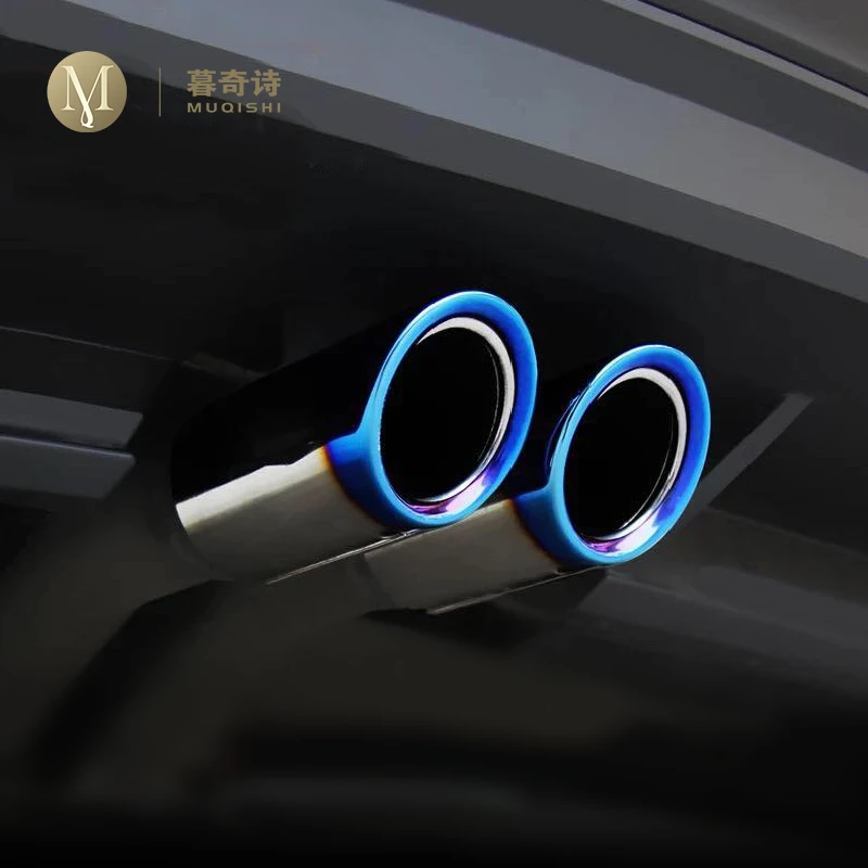 

For Audi Q3 Q5 Q7 A4 A6 A8 Exclusive Exhaust Muffler Tip Tail Pipe Trim car Stainless Steel Car Accessories chroming styling
