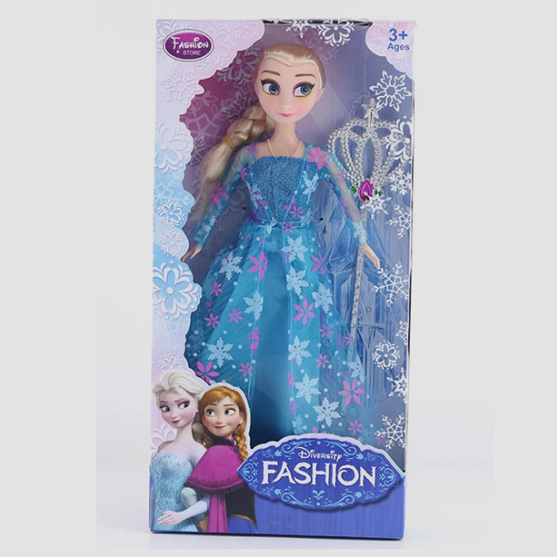 Disney 30 CM Snow Queen Elsa Stuffed Plush Doll Anna Princess New Frozen Baby Girls Dolls Toys Stuffed Kids Carttoon Toys Gift