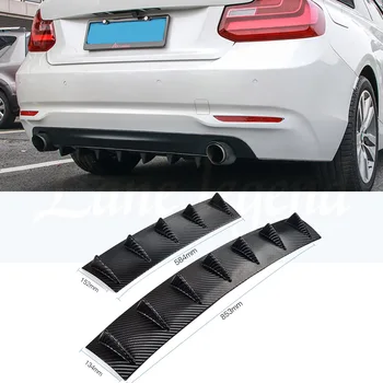 

Universal ABS Car Rear Shark Fin Style Curved Addon Bumper Lip Diffuser 5 Fins 7 Fins Shark Style Diffuser