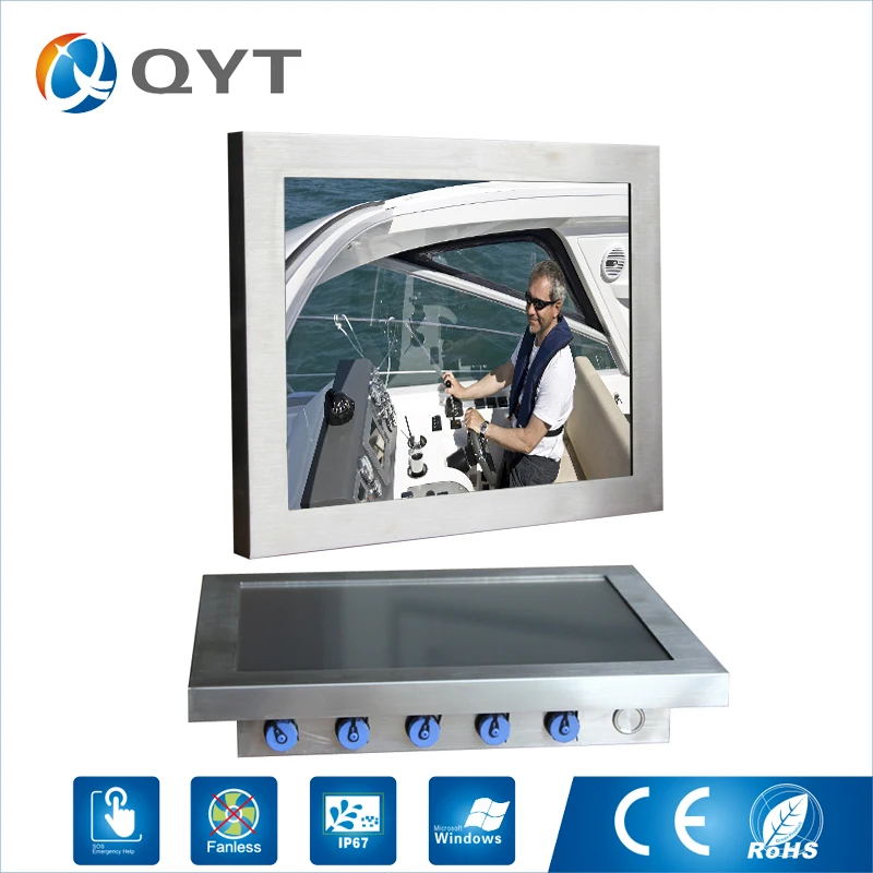 

Aluminum Sensitive Touch Screen 12 inch Intel j1900 2.0GHz Waterproof mini pc Ip65 Fanless Industrial pc With HDMI RS232 USB RJ4