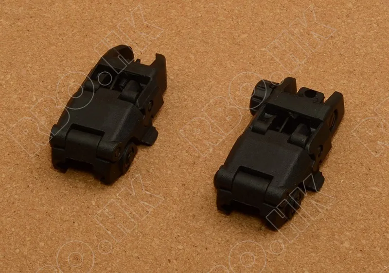 

Rifle Back Up Front Rear Folding Sight for picatinny weaver rail mount base BK M8488