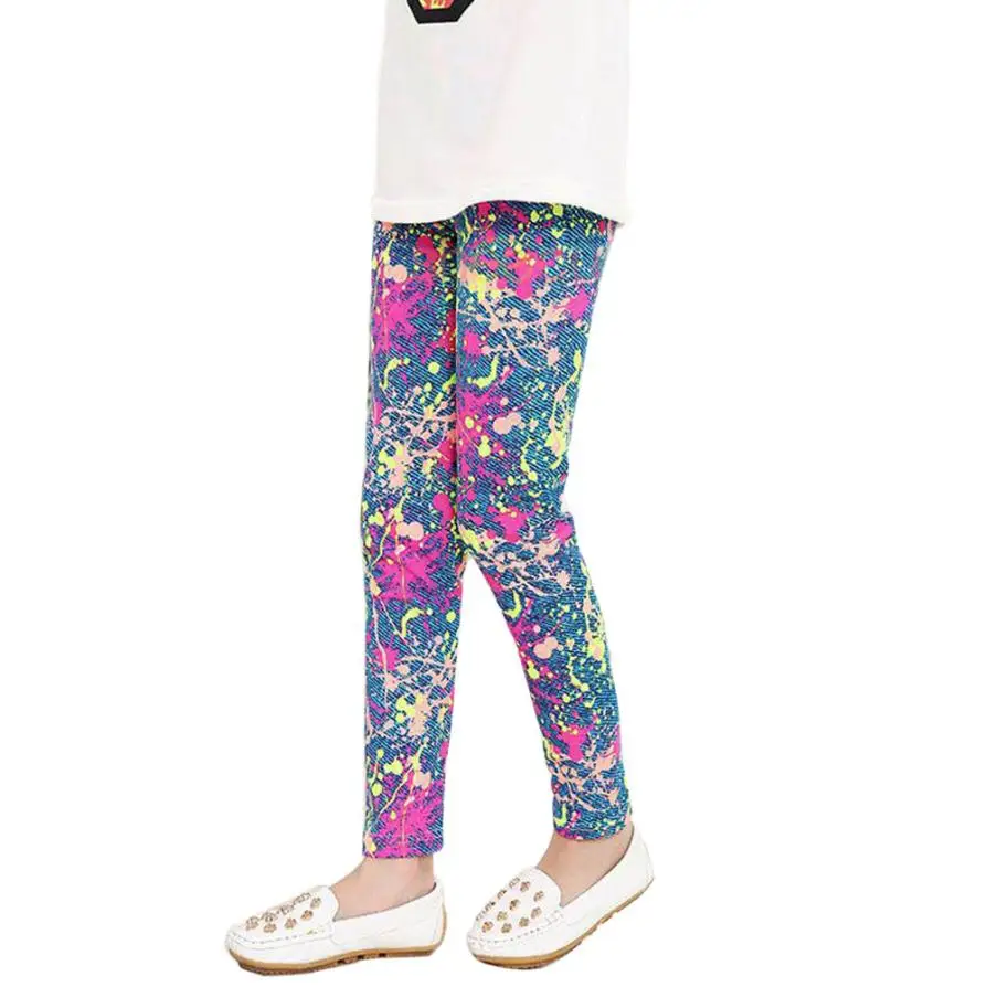 Baby Kids Girl Pants Summer Comfortable Cotton Children Trousers Printing Leggings Flower Kids Classic baby Girls Pencil Pants