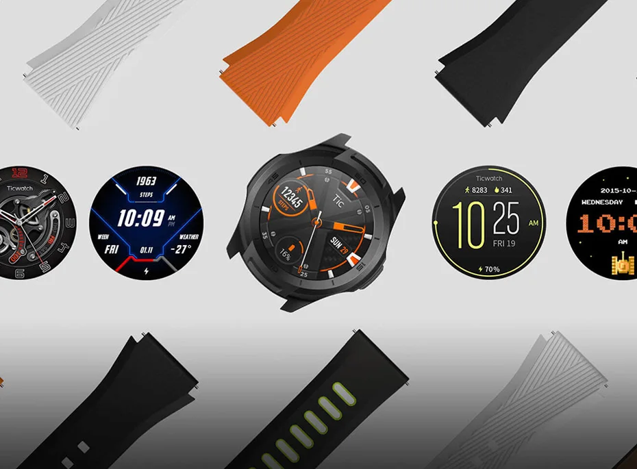 Оригинальные Ticwatch S2 Смарт-часы мужские Bluetooth gps часы Strava одежда OS от Google 5ATM водонепроницаемые 24hr сердечного ритма фитнес-часы