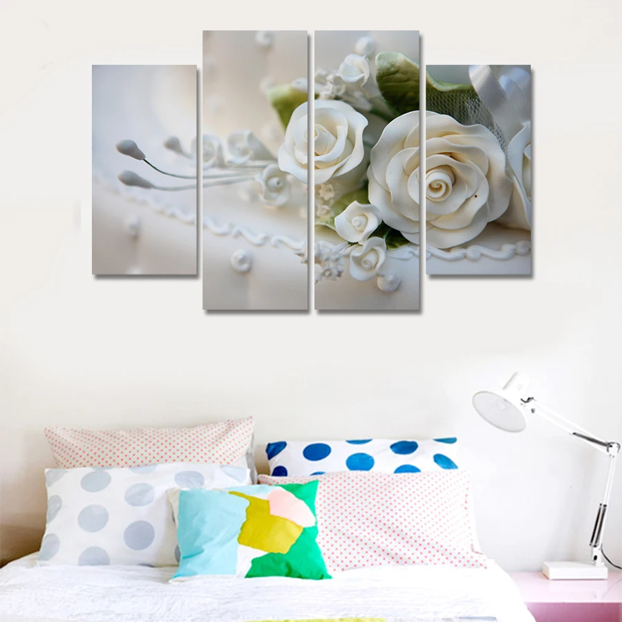2016 New 4 Pcs Unframed Wall Art Picture Modern Home Decoration Living