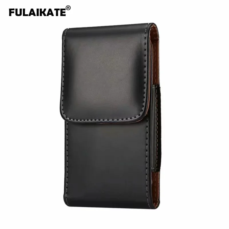 

FULAIKATE 6.3" Glossy Universal Vertical Waist Bag for Samsung Galaxy Note9 A9 A8 Star Men's Phone Pouch for Note8 Skin Case