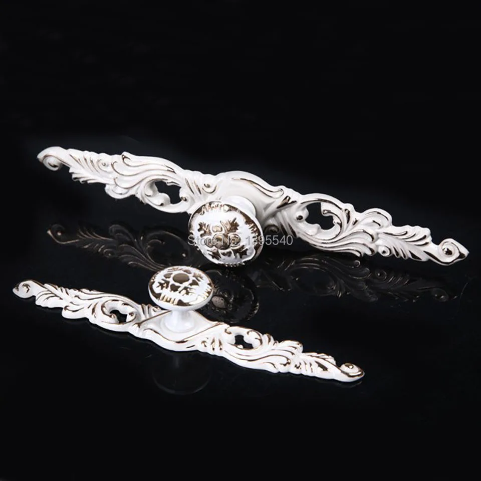 

New 1pc Sample Ivory Cabinet Hanles Euro-Style Furniture White Knob Creative Modern Cupboard Closet Drawer Handle Pulls Bars