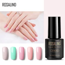 Розалинд гель 1 гель лак 7 мл чистый Цвета лак для ногтей замочить от УФ-Макарон-долгосрочная основа гель лак для ногтей