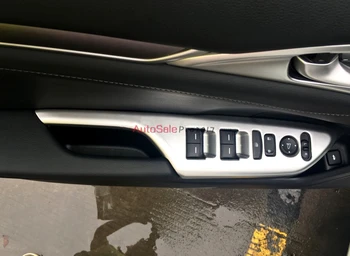 

Matt silvery ABS Door Handle Holder Window Lift Switch Frame Cover For Honda Civic 10th Gen 4dr Sedan 2016 2017