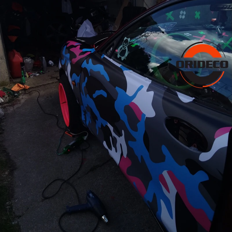 

5/10/15/20/25/30 м * 1,52 м красочная камуфляжная оберточная наклейка с черепом бомба DIY виниловая декоративная пленка ПВХ самоклеющаяся Настенная Наклейка