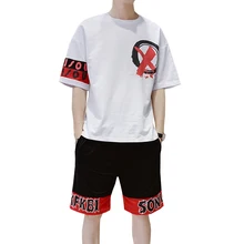 LOLDEAL Спортивные костюмы Mens Set Летняя спортивная одежда Мужские шорты Set Толстовка с коротким