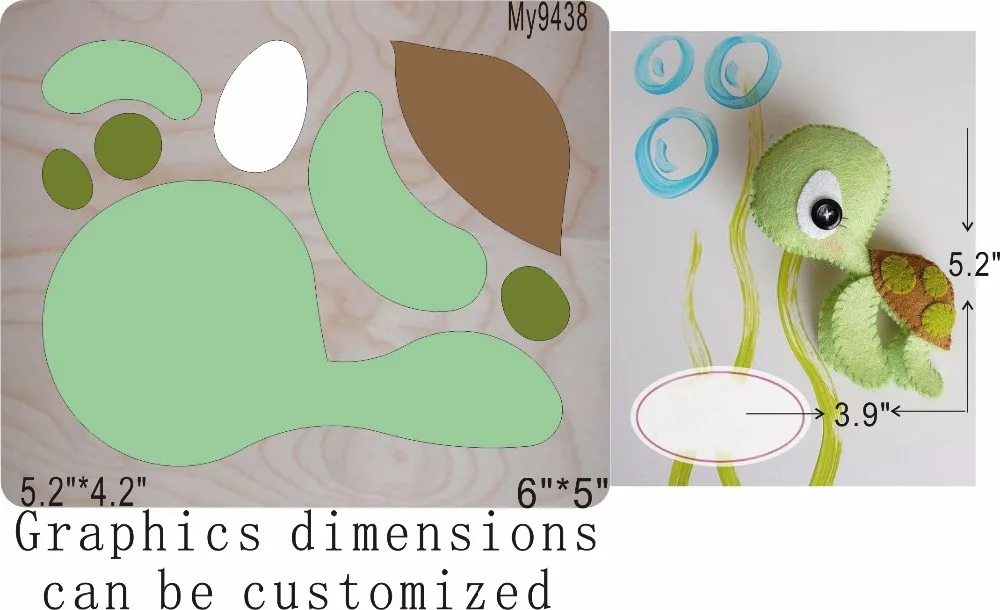 

Tortoise wood mold-2 die cut accessories wooden die Regola Acciaio Die Misura ,MY