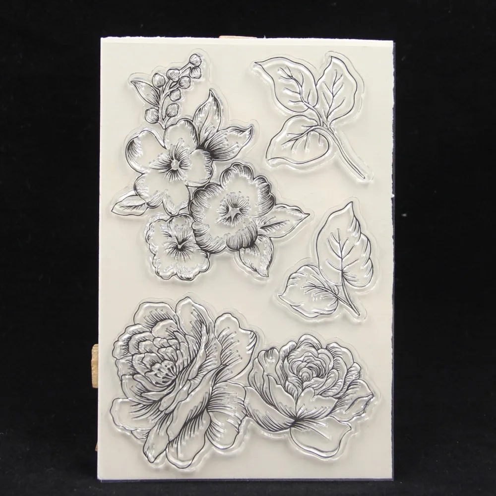 

ZFPARTY Big flowers Transparent Clear Silicone Stamp/Seal for DIY scrapbooking/photo album Decorative card making