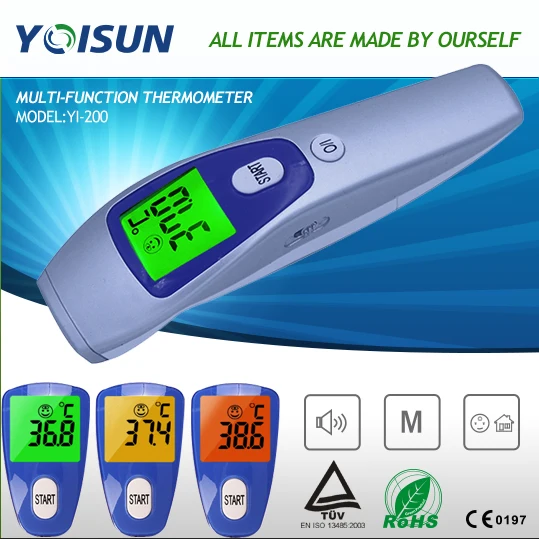 

Baby/Adult Electronic Digital Multi-Function Medical IR Termometro Non Contact Forehead Body Infrared Thermometer YI-200