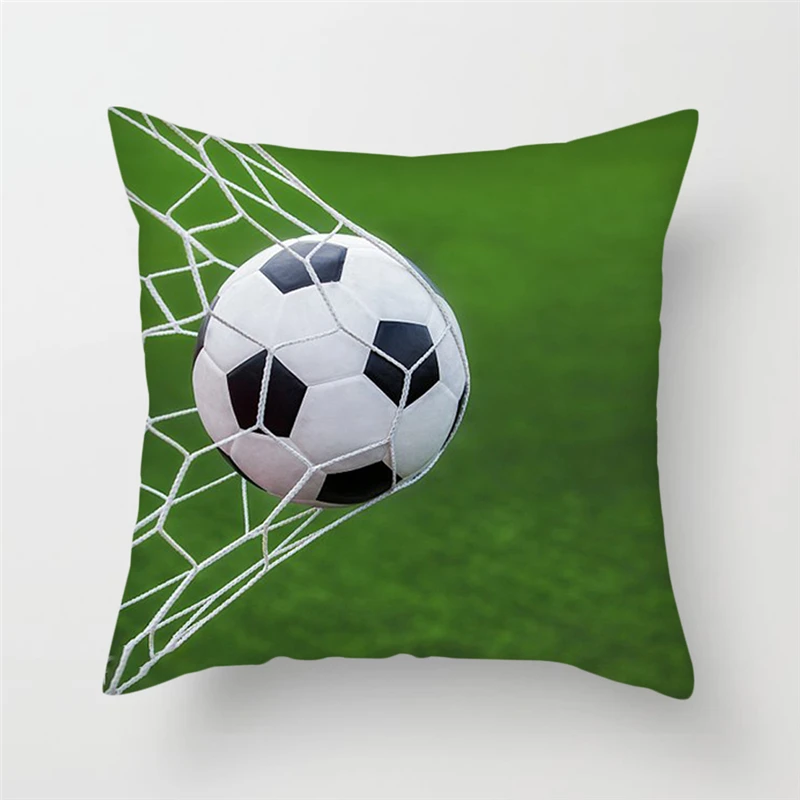 Fuwatacchi наволочка для подушки с принтом в виде футбольного мяча, наволочка для подушки для дома, дивана, льняные наволочки 45*45 см