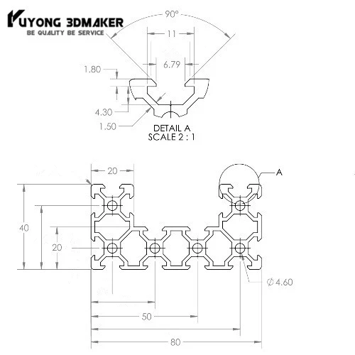 250 мм/шт C-Beam линейный рельс, 4080 прозрачный анодированный без cratch Al6063 v-slot профиль для C-Beam и открытый MiniMill машина