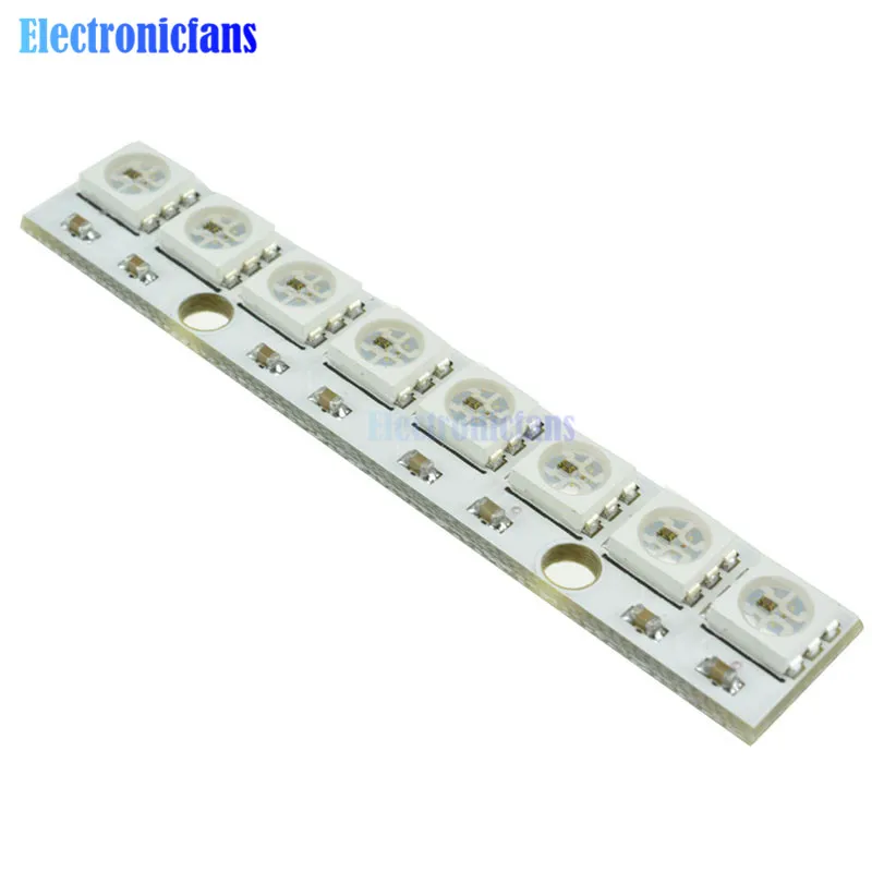 

WS2812 WS 2811 5050 RGB LED Lamp Panel Module 5V 8-Bit Rainbow LED Precise For Arduino