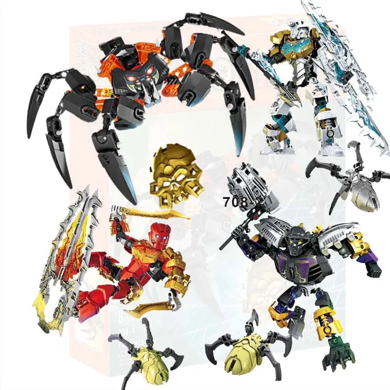 

BionicleMask of Light XSZ 708 Children Lord Of Skull Spider Building Block Toys Compatible with Legoings Bionicle 70790