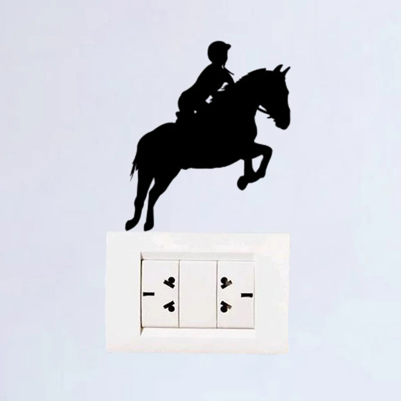 

Horse Animal Rider Home Decor Vinyl Wall Sticker Switch Decal 6SS0413
