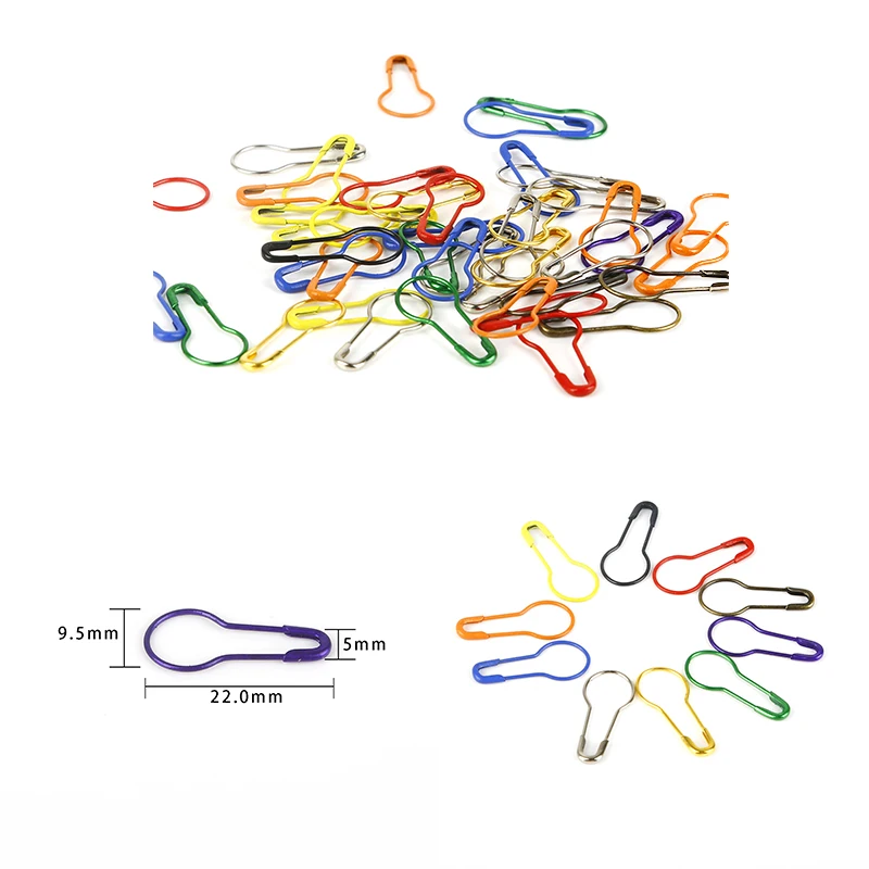 Несколько цветов, 100 шт./лот, для вязания крючком, блокировка стежка, маркеры, безопасные булавки, инструменты для шитья, аксессуары для рукоделия