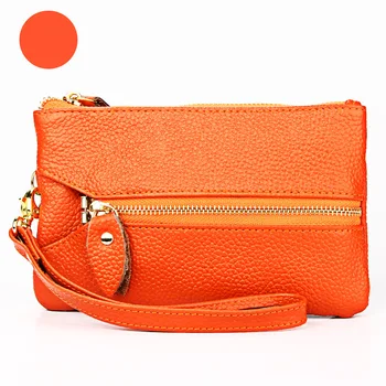 

fashion 100% genuine leather female key bag multi-function coin purse key case women wallets ladies car key holder housekeeper