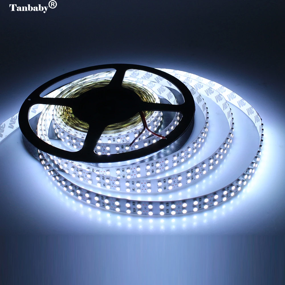 Tanbaby 240 led M 3528 Led streifen Zweireihig 5 mt 1200led flexible band DC12V warm weiß nicht wasserdicht hause innen licht Online