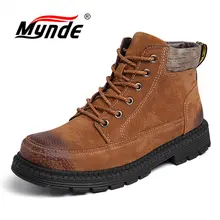 Mynde Men Boots Winter With Fur 2018 Warm Snow Boots Men Winter Boots Work Shoes Men Footwear Fashion Rubber Ankle Shoes 38-47 reetene new men boots winter with fur 2018 warm snow boots men winter boots work shoes men footwear fashion rubber ankle shoes