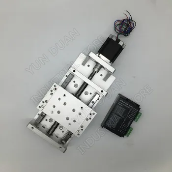

500MM Stroke Sliding Table & NEMA23 Stepper Motor &Driver Heavy Load Module Slide Linear Stage Ballscrew Guide Platform Kits