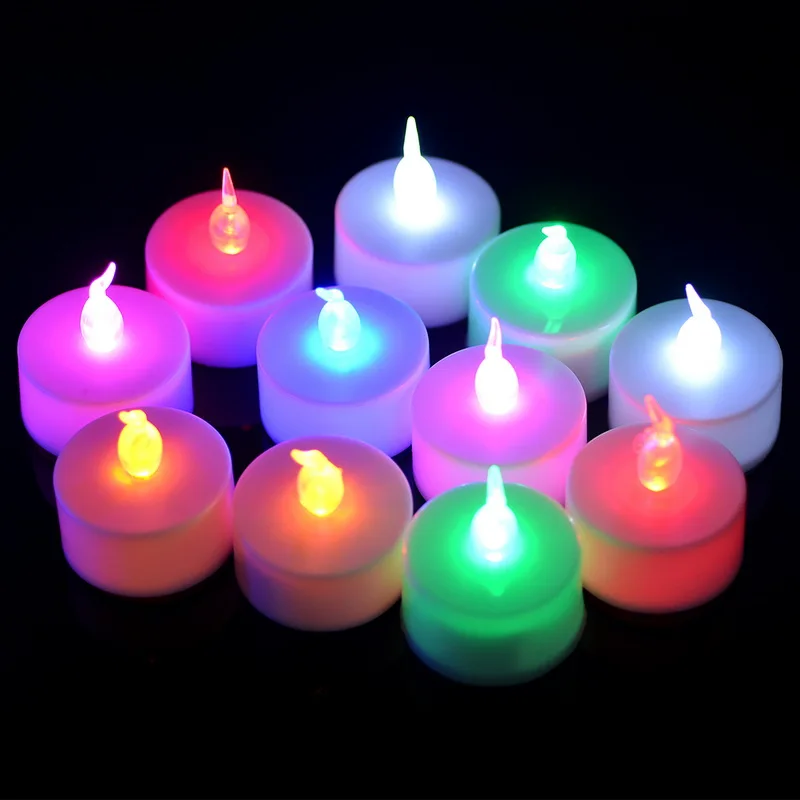 16PCsPortableFlamelessFakeCandlesLightTealightsFakeLEDCandles