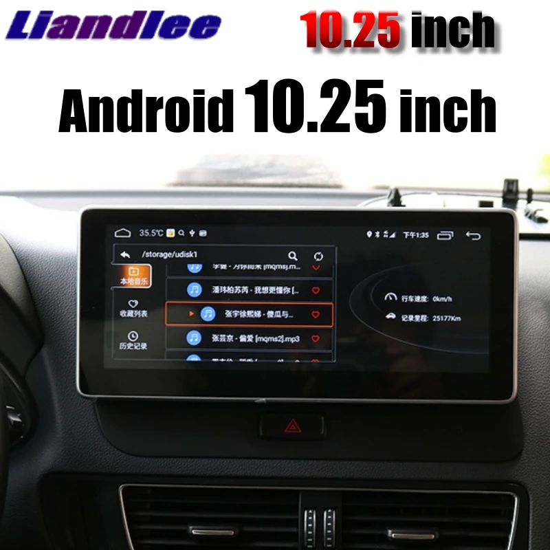 Автомобильный мультимедийный плеер Liandlee NAVI для Audi Q5 8R 2009~ LHD Android 4G ram CarPlay адаптер с радио, gps, wifi 4G навигация