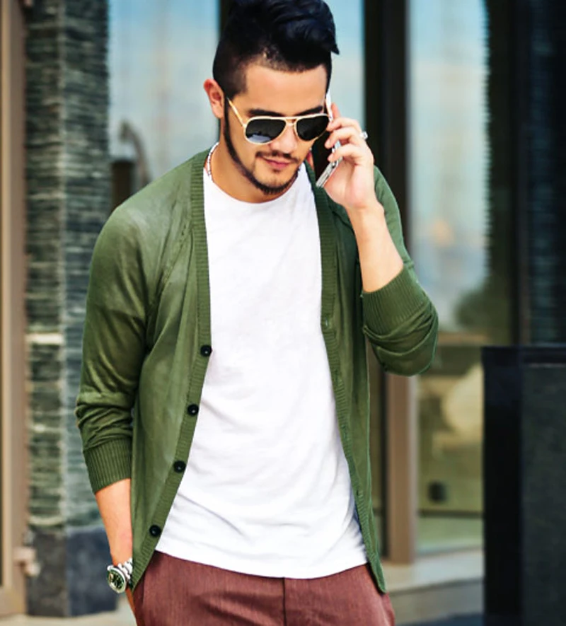 Men cardigan Air conditioned shirt 