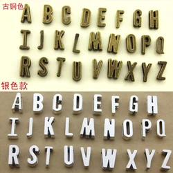 Vintage 26pcs/lot Metal Big Hole Letter Alphabet Charms Beads Handmade DIY for Bracelet Neacklace Clips Jewelry Making Findings Vintage 26pcs/lot Metal Big Hole Letter Alphabet Charms Beads Handmade DIY for Bracelet Neacklace Clips Jewelry Making Findings