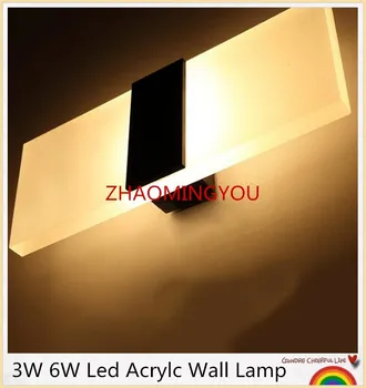 

YOU 1PCS Mini 3W/6W Led Acrylc Wall Lamp AC85-265V 14CM Long warm white Bedding Room, Living Room, Indoor wall lamp