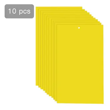 

10 Pcs Pest Control Strong Flies Traps Bugs Sticky Catching Aphid Insects Pest Killer Outdoor Fly Trap for Aphids Fungus 25*15cm