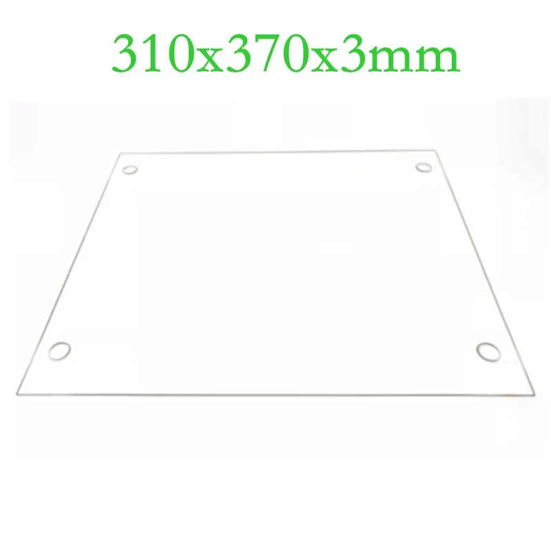 

3D Printers Parts 310x370x3mm Borosilicate Glass Plate Flat w/ Screw Holes Polished Edge For DIY Tevo Tornado 3D printer