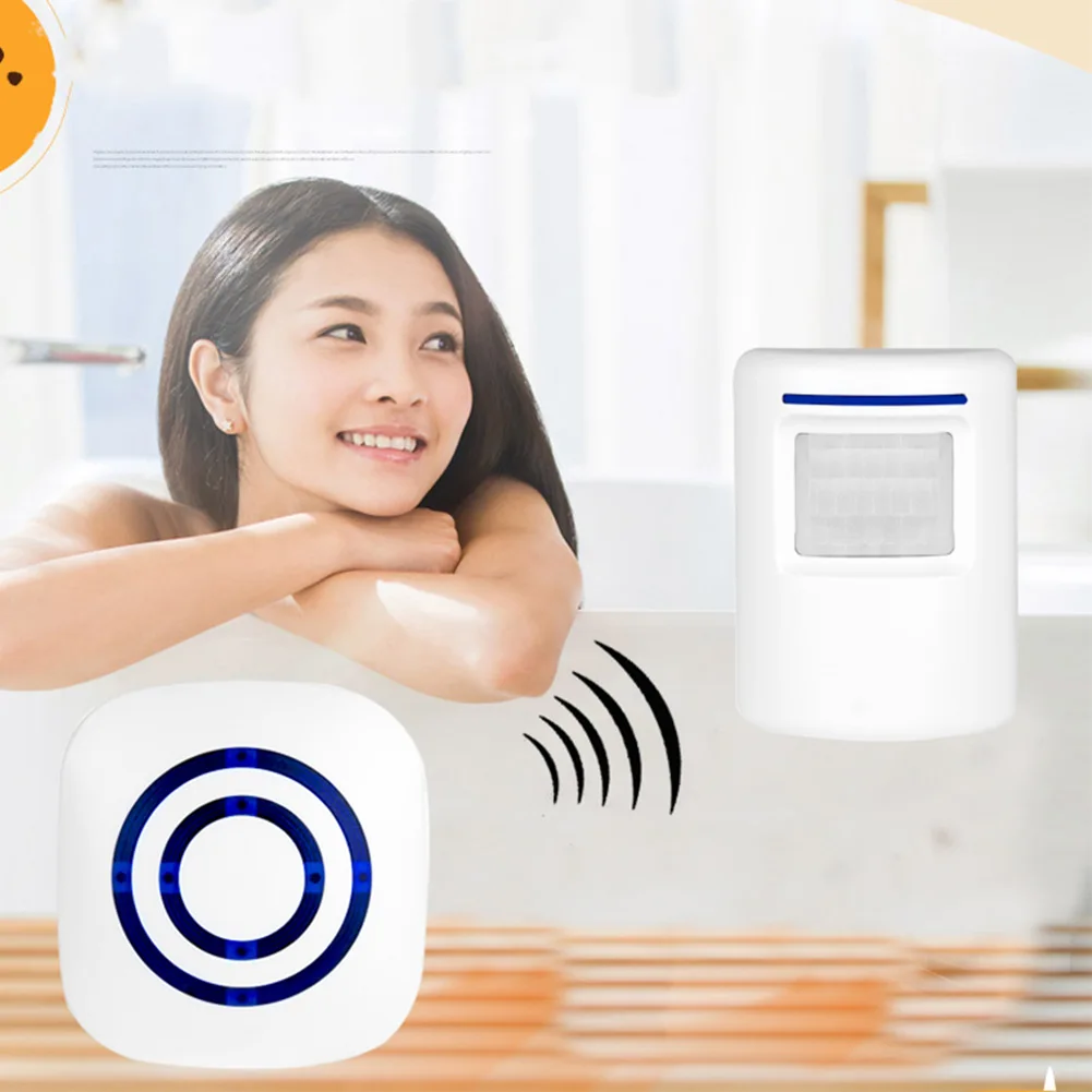 

Newest Wireless Motion Sensor Detector Gate Entry Door Bell Chime Alert Alarm System @8 JD9