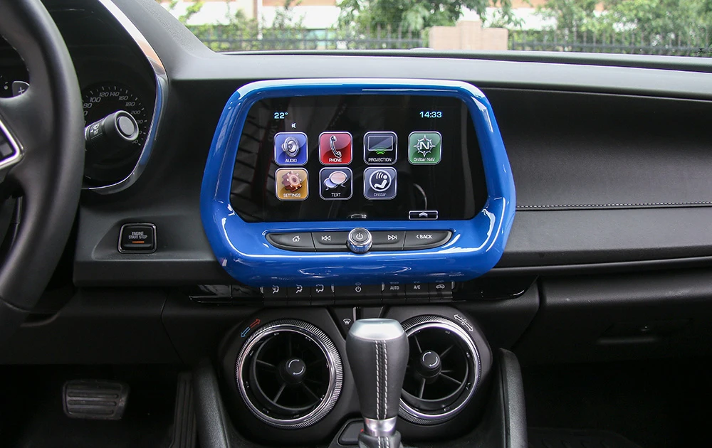 MOPAI салона навигация Экран панель GPS украшения рамки крышка Стикеры для Chevrolet Camaro аксессуары для укладки волос