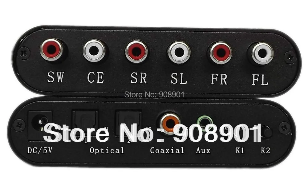 1pcs/Lot Quality Dual Optical DTS/AC 3 Home Theater 5.1/2.1 Channel