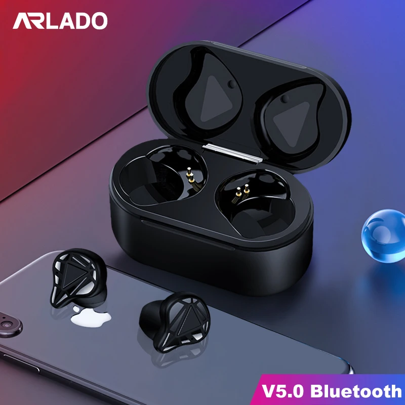 Arlado FB T8 Wireless Bluetooth Stereo Earphones Smart Voice Control Painless Wear HD Mic Earbuds In Ear Headset for Phones