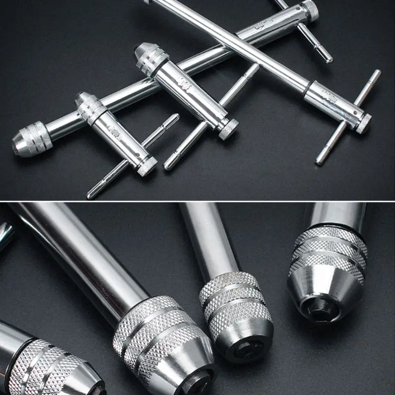 Регулируемый трещотка т бар ручка кран гаечный ключ M3-M8/M5-M12 развертки ручные инструменты