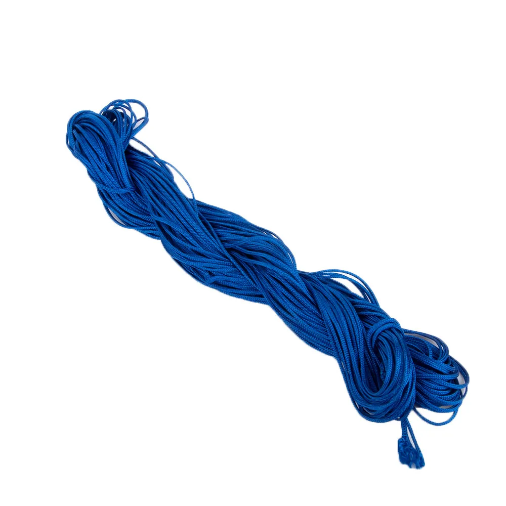 1 мм Диаметр полиэфирный шнур нить тесьма веревка для ручной работы Красный Фиолетовый китайский узел проволока ручной работы аксессуары - Цвет: Синий