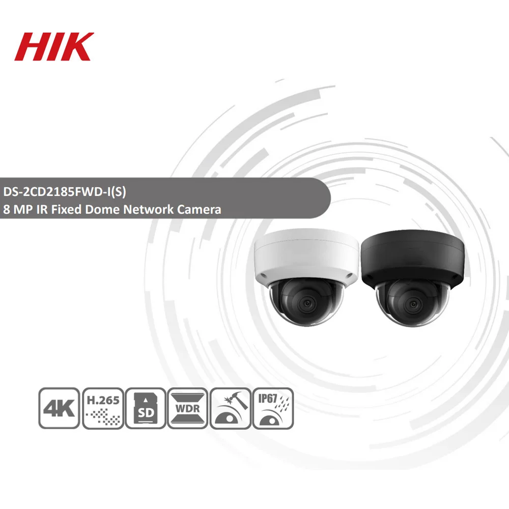 Hikvision Original DS-2CD2185FWD-I 8MP CCTV Camera Network Camera H.265 Updatable Camera Audio Alar