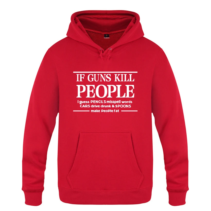 Если guns Kill People-Pencils Misspell Words Смешные Толстовки мужские 2018 мужские пуловеры флисовые толстовки с капюшоном