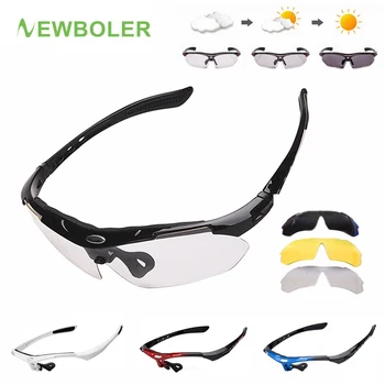 

NEWBOLER 2019 Photochromatic Glasses Women Cycling Eyewear UV400 Polarized Men's Bike Bicycle Sunglasses Outdoor Sport Goggles