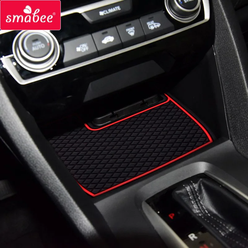 smabee Gate slot pad for Honda civic 2016 Non Slip Interior cup cushion