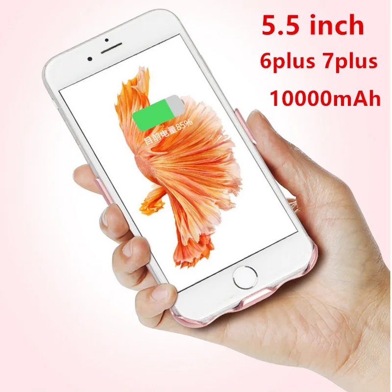 

10000mAh Wireless Back Clip Battery Charger Power Bank Case Phone Holder For apple iPhone 6 plus 7 plus 5.5 inch