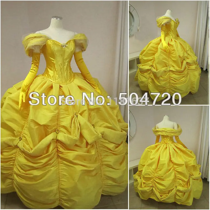 Freeshipping!1800S Yellow Civil War Southern Belle Ball Gown Dress