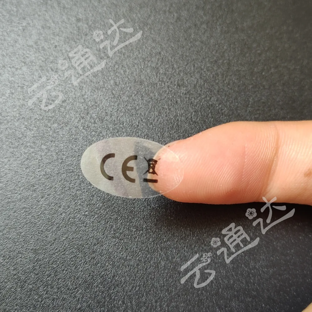 

500pcs 20X11mm self-adhesive CE transparent sticker for product identification transparent paper