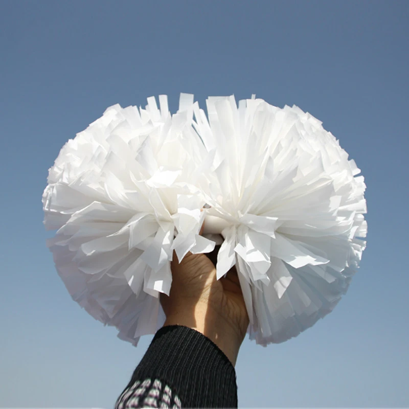 10pcs Cheerleading Pom White 1,000*3/4" Wide Streamers Handle Cheerleader Pom Poms|Pom Poms|