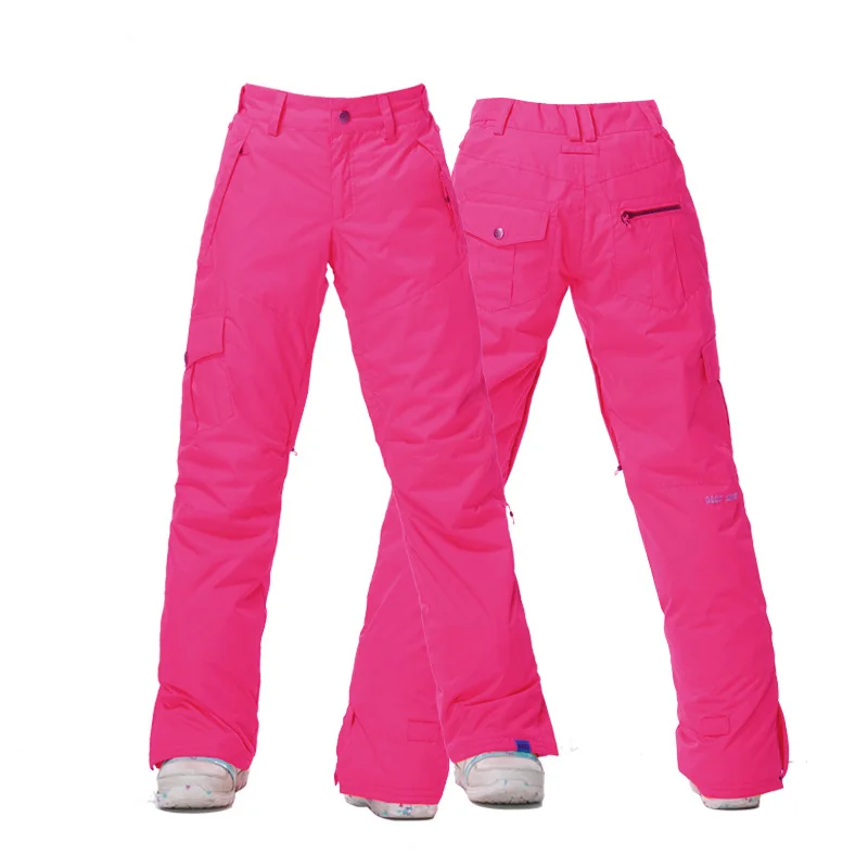 GSOU SNOW новые зимние-35 градусов лыжные брюки для женщин водонепроницаемые зимние сноуборд брюки для отдыха на открытом воздухе кемпинг женские брюки Панч брюки - Цвет: 14 1421